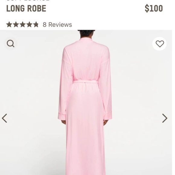 Skims Pink Long Robe - Picture 3 of 3